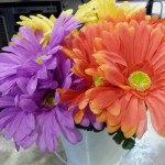 blooms at circulation desk